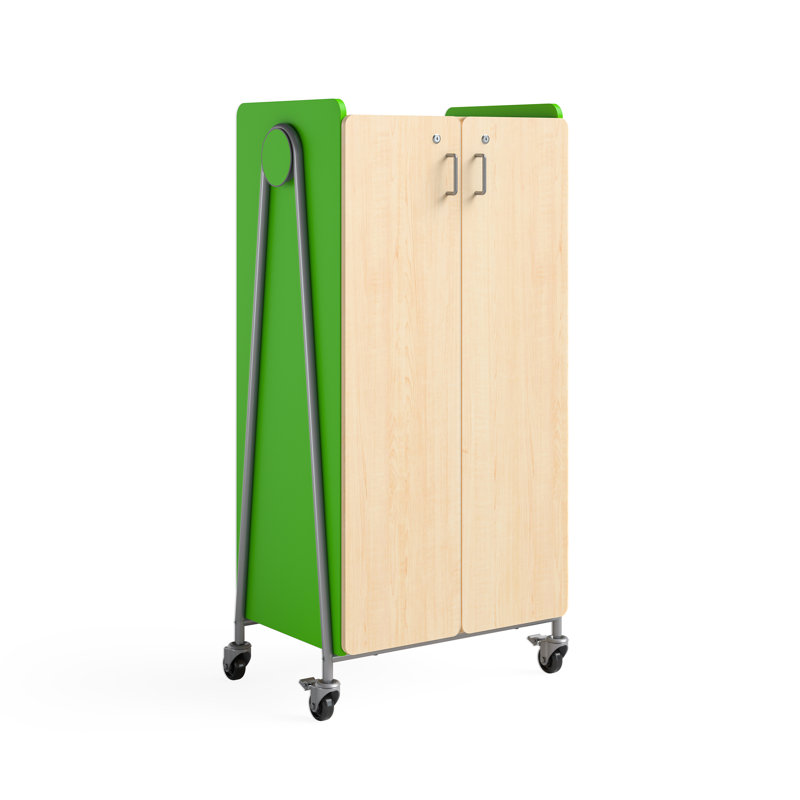 Chariot fourre-tout 18 compartiments avec bacs Whiffle, Vert