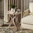 Moty Crossed Legs Round End Table, with Tripod Base for Modern Farmhouse, Boho-1556487708