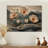 Geometric Bloom Of Ranunculus Flowers III - Ranunculus Wood Wall Decor - On Natural Pine Wood-218820879