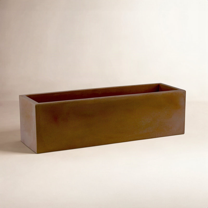 Jardinera Resin Planter Box, 3" H x 9.5" W x 3" D, Bronze