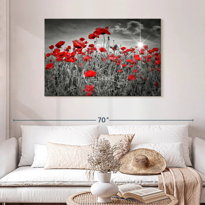 Harnek Red Poppies Pop, H 30 po x l 45 po