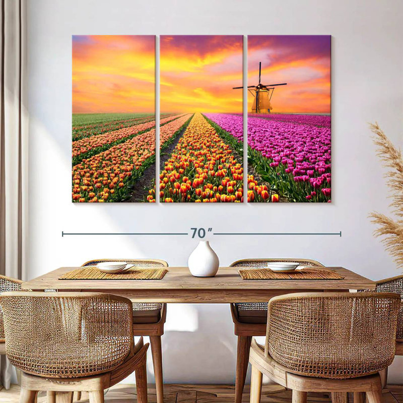 Alvord Sunrise Tulip Flower Field, 42" H x 65" W