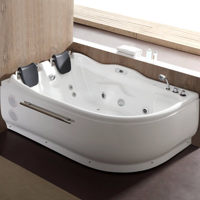 Baignoire tourbillon d'angle 70,9 "x 47,25"