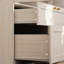 Armoire moderne de 70,9 po de hauteur, aspect bois, avec portes en verre givré, tringle et 2 grands tiroirs.