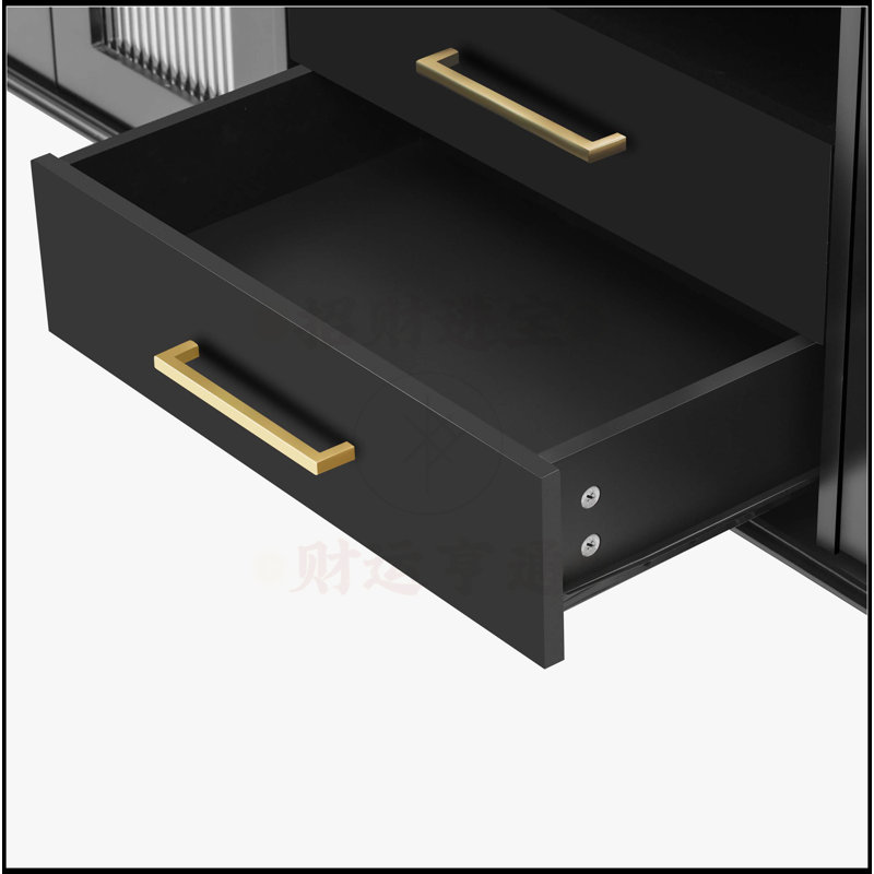 Meuble télé 68,9 po pour téléviseurs de 75 po ou moins, Noir, noir, noir, noir
