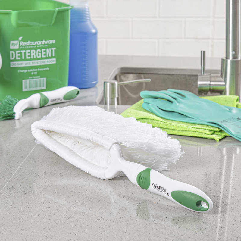 Ensemble de 10 outils de nettoyage anti-poussière antidérapants vert et blanc Duster