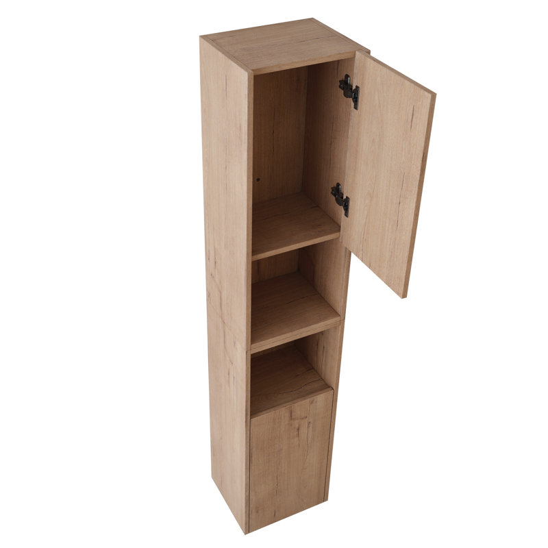 Armoire murale simple en lin requise avec 2 portes à fermeture douce, Naturel