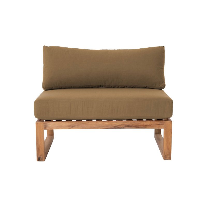 Fauteuil d'extérieur en teck Premer, Cacao