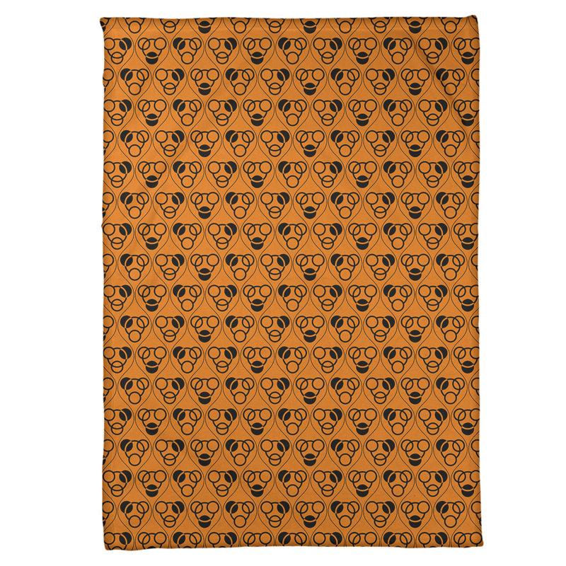 Sewn Throw Blanket, 50" W x 60" L, Orange