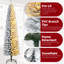 Christmas Tree,Pencil Artificial Tree with Prelit Branch Tips, Snow Flocked Slim Design, Warm White LED Lights & Foldable Stand, Easy Assembly for Home, Office, Apartment-651118434