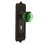 Egg & Dart Plate avec trou de serrure décoratif et bouton de porte Waldorf Emerald