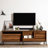 TV Stand For Tvs Up To 75", Sliding Door, Mid-Century Modern, Living Room Media Console-2028082261