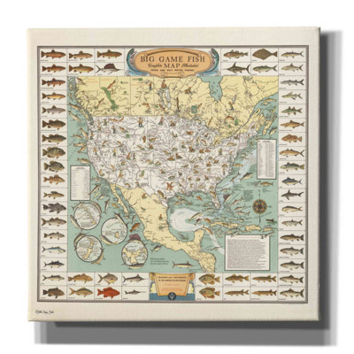 " Big Game Fish Map " by Stellar Design