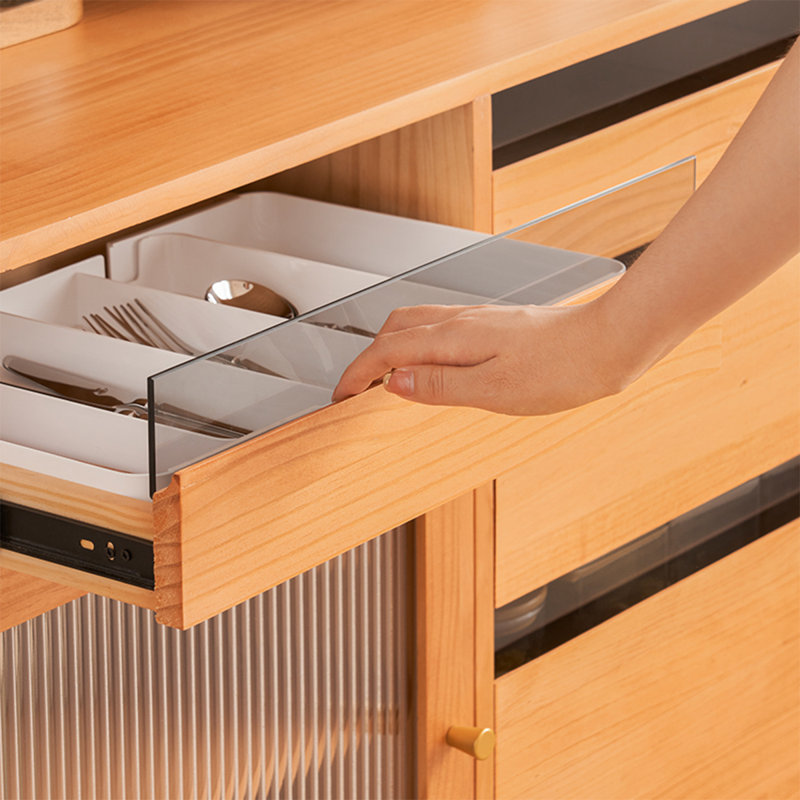 Modern Simple Multi-Functional Large Capacity Pantry Cabinet, Natural