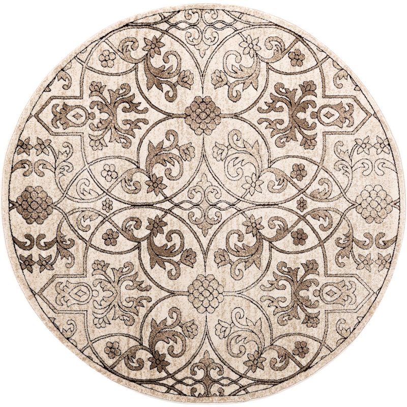 Emigdio Oriental Indoor Rug, Round 6'