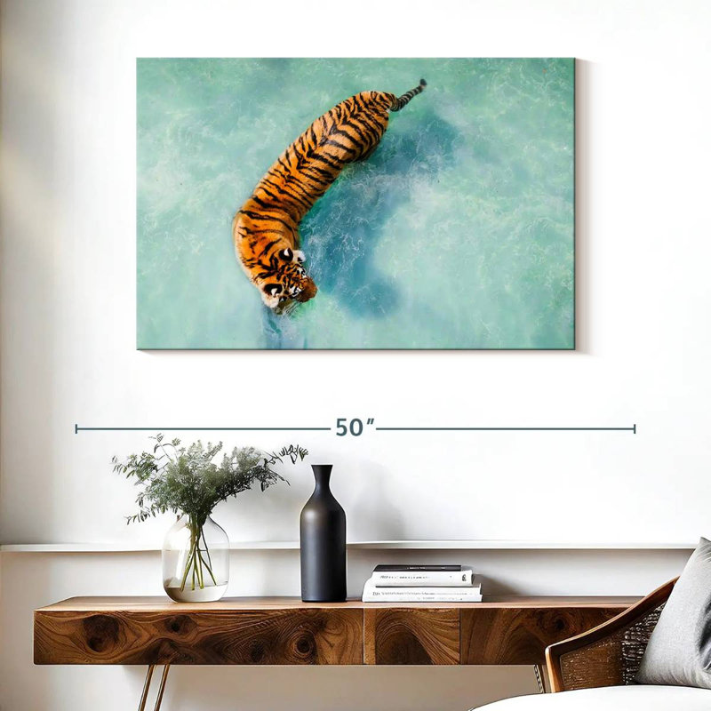 Brampt Pool Tiger, 26" H x 39" W