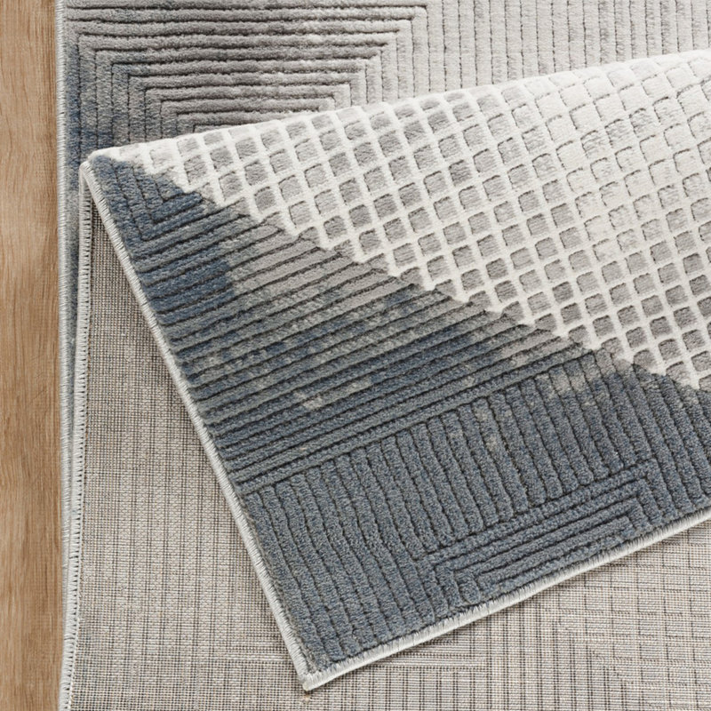 Tapis gris 2 pi 7 po x 9 pi 10 po