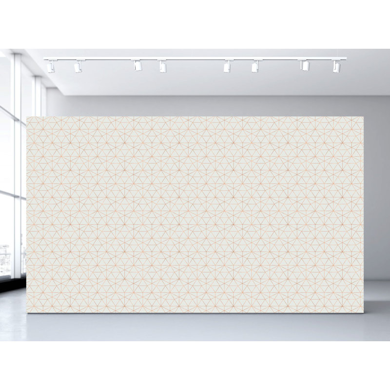 Graphic Quartz Geometric Vinyl Wallpaper Roll by Jamie Graney, White Ivory/Rose Gold