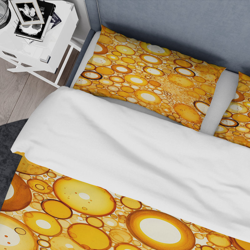 Sunset Reverie Abstract Swirl Collages - Ensemble de housse de couette Abstract Collages