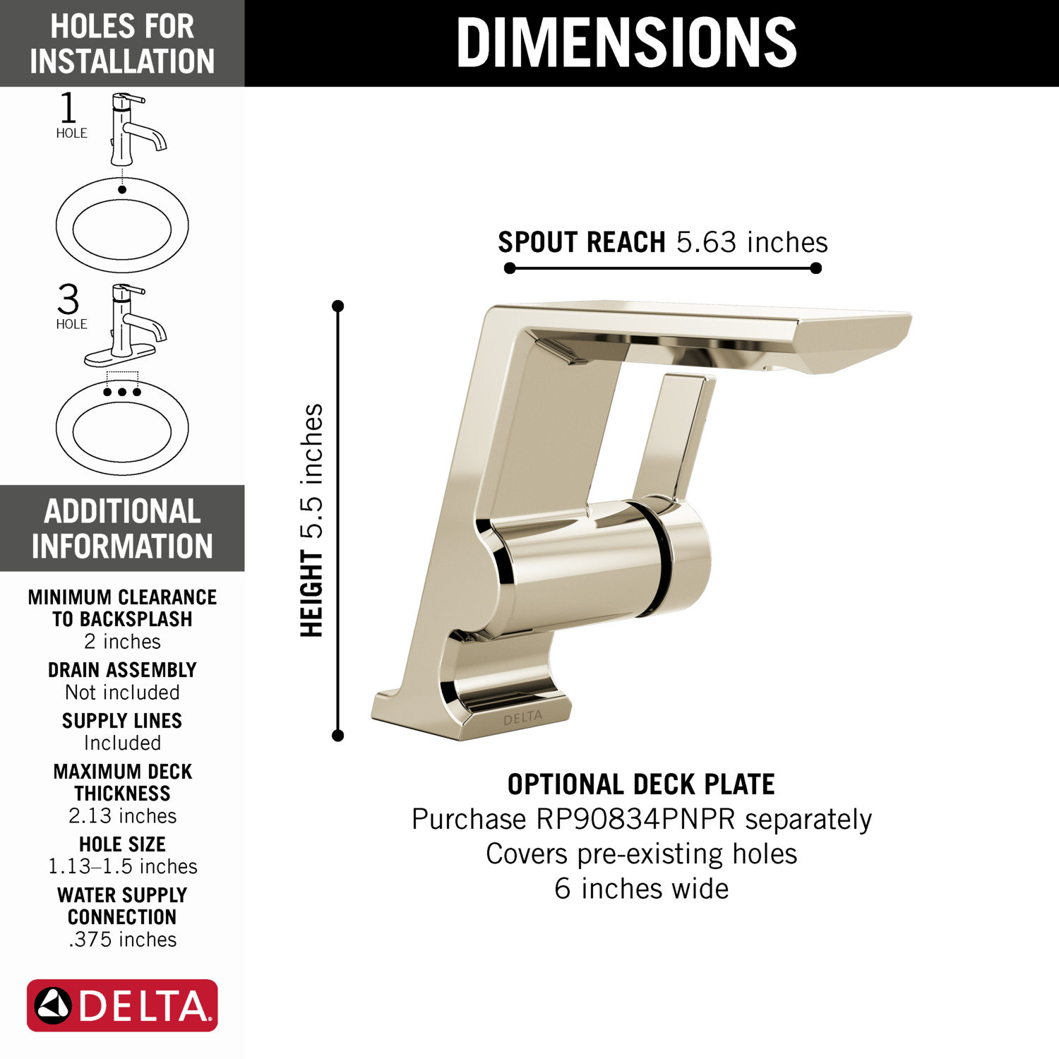 Pivotal® Single-Handle Faucet with DIAMOND™ Seal, Polished Nickel