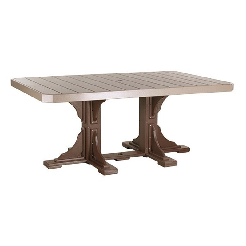 Table rectangulaire Cuesta, Brun châtaigne, H 42 po x l 74 po x P 48 po, Bois vieilli