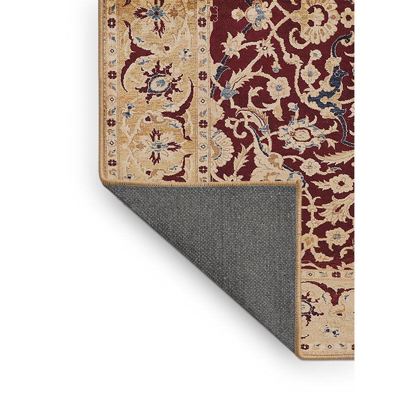 Tapis oriental rouge / beige Lebranche, Rectangle 8 pi x 10 pi