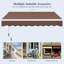 Topbuy 96'' W Polyester Cover Retractable Patio Awning-95985278