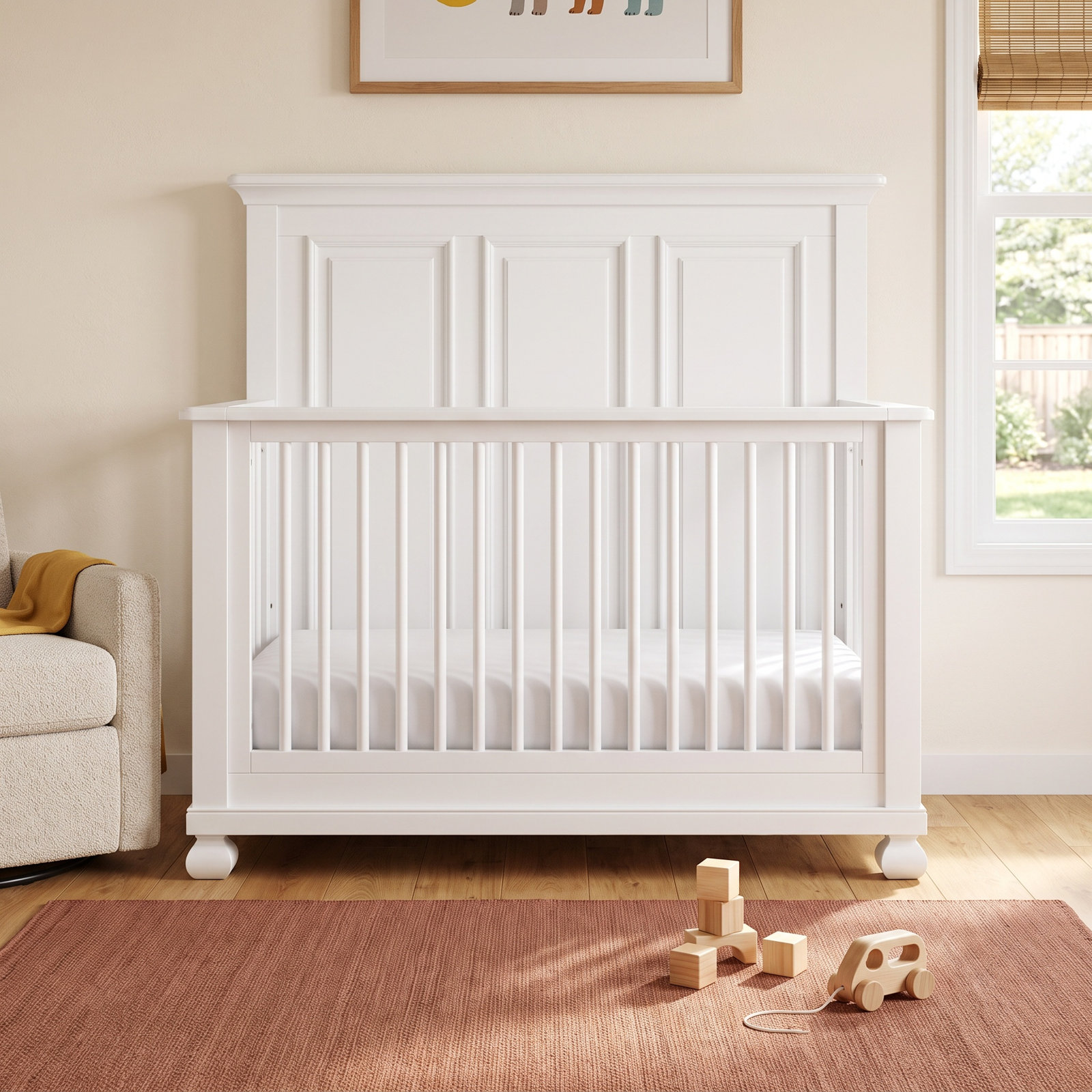 4-in-1 Crib, White
