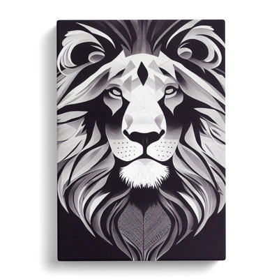 Lion Contemporary - Wrapped Canvas Print