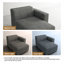 Chaise longue simple en velours côtelé Berlare-601027412