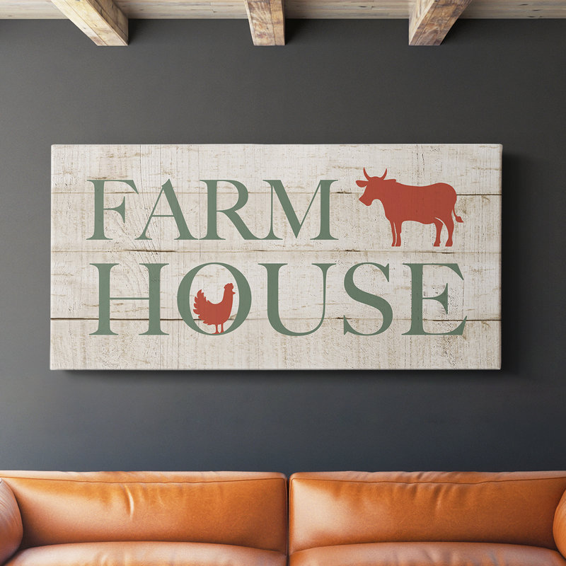 Ferme - Toile tendue avec châssis - Prêt à accrocher, H 16 po x l 32 po