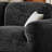 Retro black straight-layout sofa