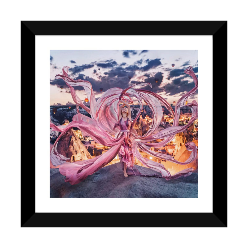 « Octopus Fantasy » par Hobopeeba-impression, H 24 po x l 24 po x p 1 po, Blanc, Papier encadré noir