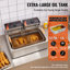 Commercial Electric Deep Fryer Countertop Deep Fryer 3000W 18Qt / 17L