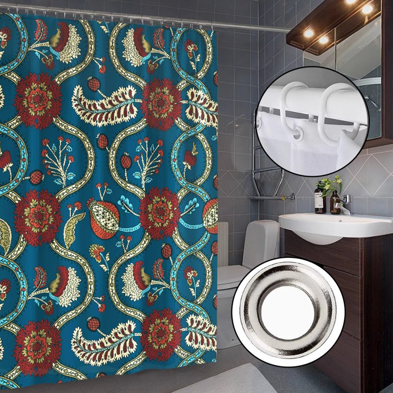 Rideau de douche en polyester, 79"H x 79"W