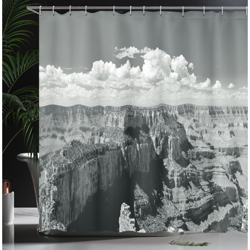 Maison nostalgique Photo de l'ensemble de rideaux de douche Cloud, H 84 po x l 69 po
