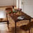 Solid wood petal-shaped dining table-534862404
