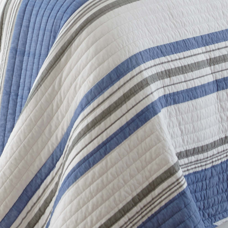 St Bart Stripe Full/Queen Quilt Set