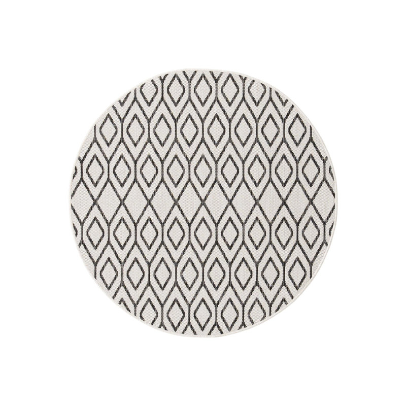 Tapis d'extérieur Felica Turks and Caicos, Rond 4 pi 1 po