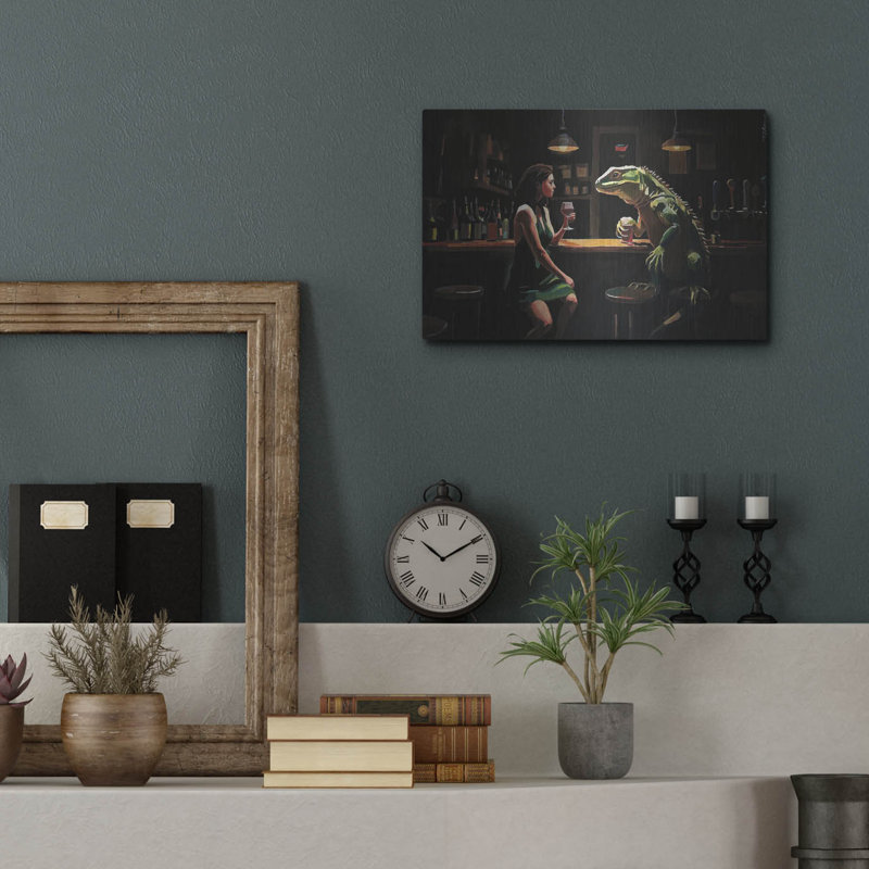  «He Was Cuter Online» par Keith Thomson, art mural en métal, 16 po x 12 po, H 12 po x l 16 po