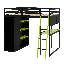 Lit mezzanine en bois-223592803