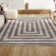 Isibeal Modern Classic Mitre Stripe Brown/Ivory Rug
