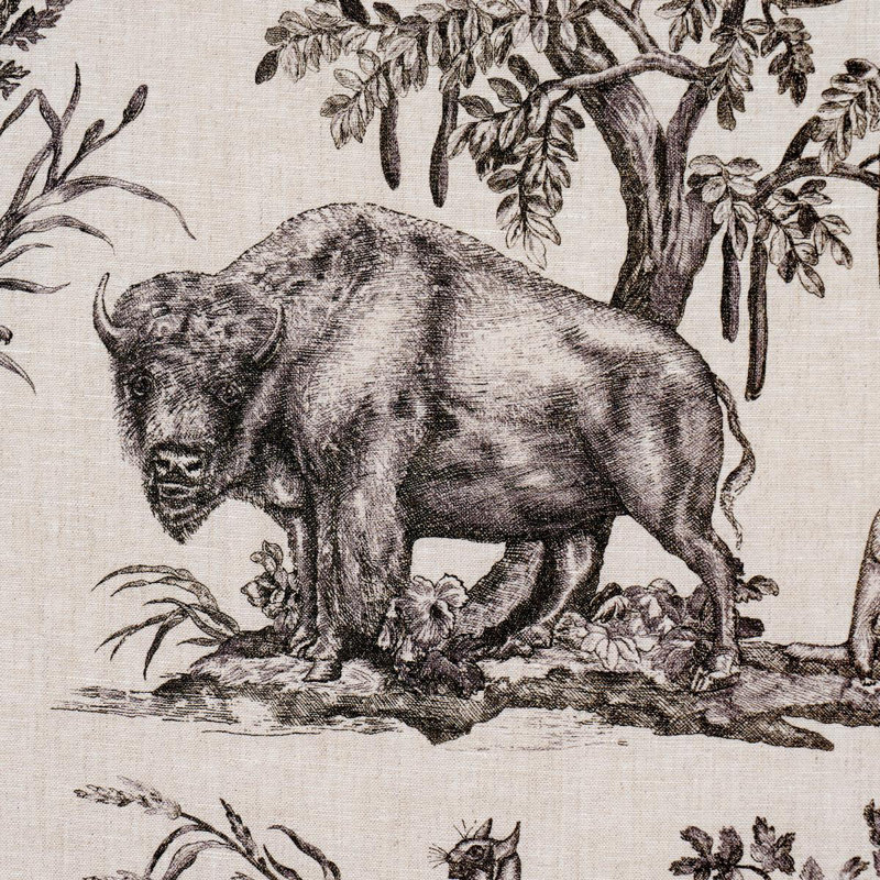Western Toile Fabric, Carbon