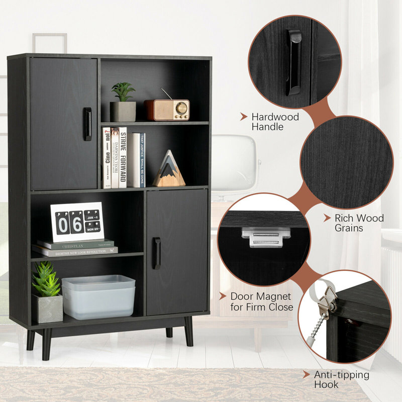 Wade Logan Audren 31.5'' Black Sideboard Storage
