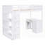 Lit mezzanine simple avec échelle, tablettes et amp; Bureau - aucun sommier nécessaire, robuste et amp; Spacieux-1427032247