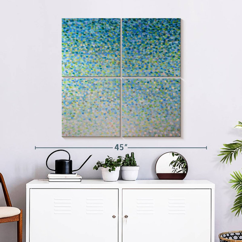 Blue Sea Glass, 74" H x 74" W