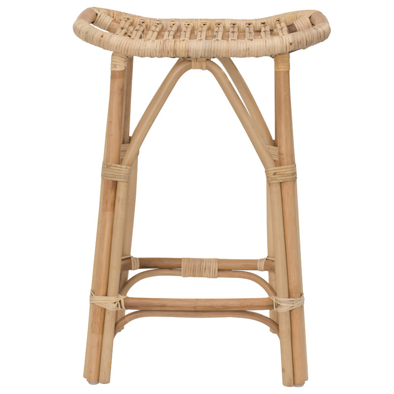 Salsa Rattan Stool, Counter Stool (28.3" Seat Height), Natural