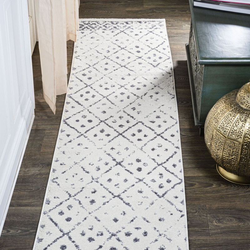 Tapis ivoire / gris Malmesbury, Tapis de couloir 2 pi x 8 pi