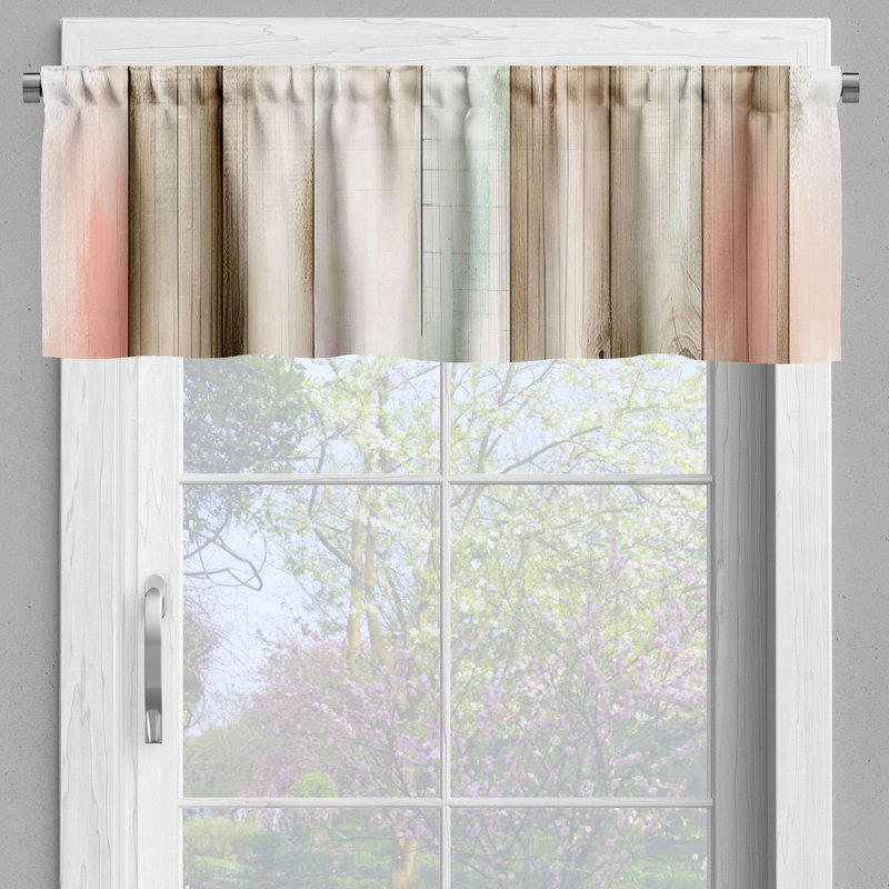 Striped Tailored Window Valance, 54" W x 18" L
