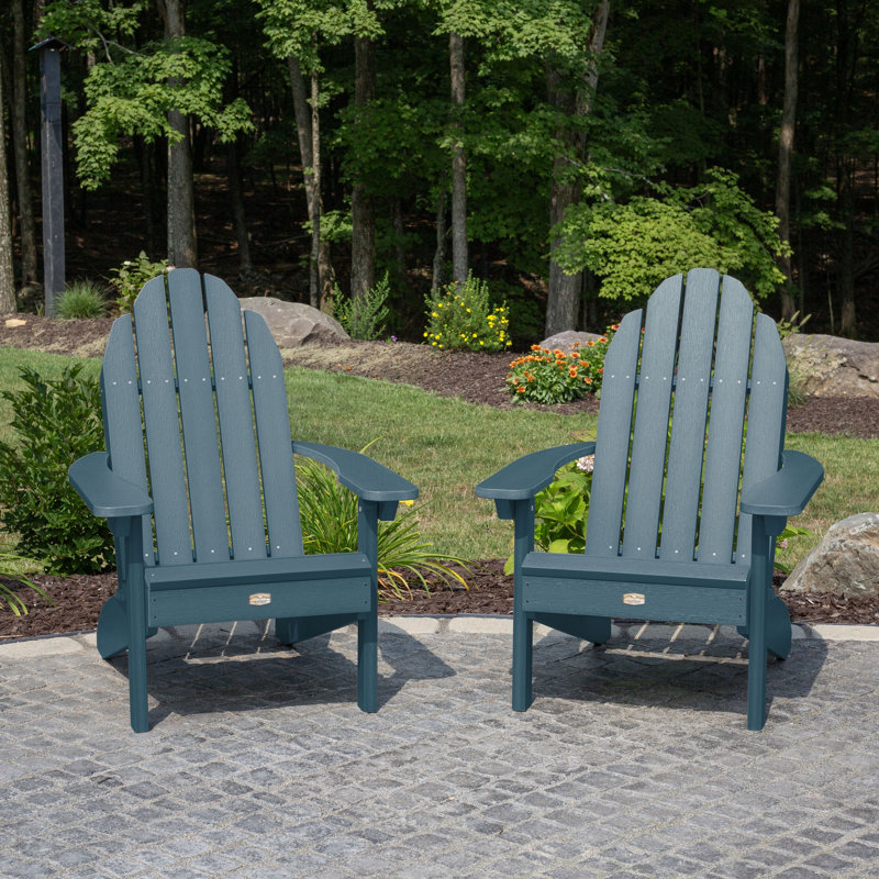Chaise Adirondack résistante aux intempéries Hintz, Bleu Nantucket